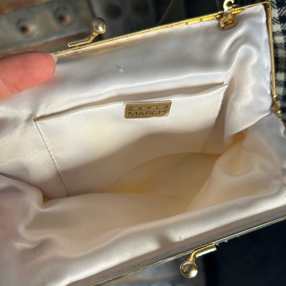 Vintage Ivory Beaded Evening Purse - Picture 4 of 4